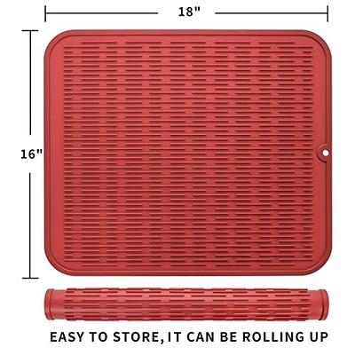 MicoYang Silicone Dish Drying Mat for Multiple Usage,Easy  clean,Eco-friendly,Heat-resistant Silicone Mat for Kitchen Counter or  Sink,Refrigerator or Drawer Liner Translucent XXL 24 inches x 18 inches -  Yahoo Shopping