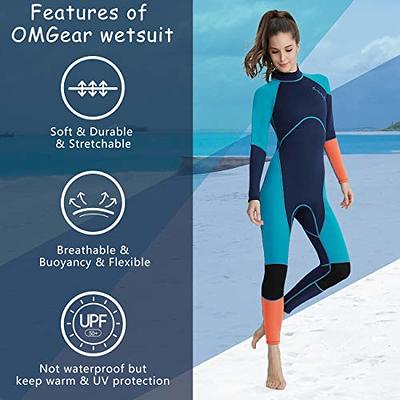  REALON Womens Wetsuits 2mm, Adult One Piece Full Body Long  Sleeves Neoprene Wet Suits 1.5mm Thermal Swimsuit for Surfing Diving  Snorkeling Swimming : Sports & Outdoors