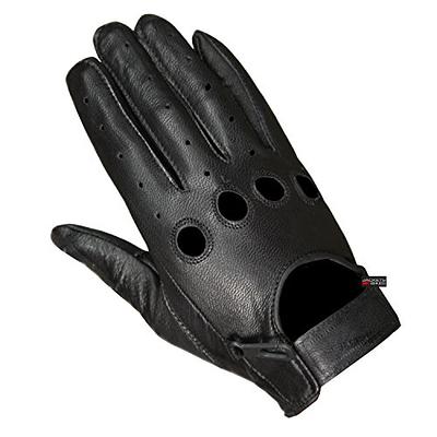 Fingerless Ladies Leather Gloves Driving Gloves Cycling 