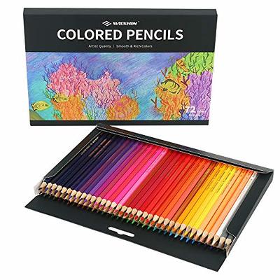 POPYOLA 136 Pack Colored Pencils Set with Portable Gift Case, Art Supplies  120 Colored Pencils, 3-Color Sketch Book, Coloring Book, Sketchbook