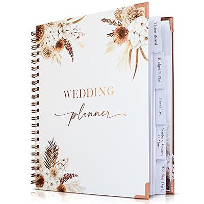 Wedding Planner Book and Organizer for the Bride, Wedding Planning Binder,  Engagement & Fiance Gifts for Her, Bride To Be gifts, Wedding Stickers kit