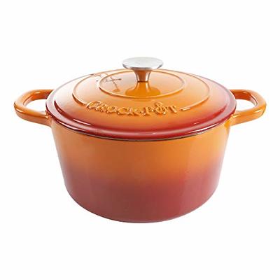 Crock Pot Artisan 5 Quart Enameled Cast Iron Braiser Pan with Lid in  Gradient Aqua Blue