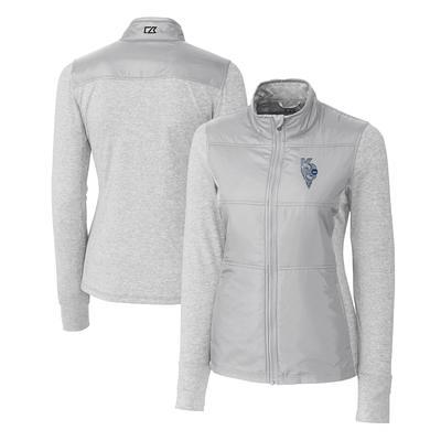 Women's Touch Royal Kansas City Royals Training Camp Tri-Blend Lightweight Full-Zip Hoodie Size: Small