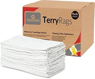 Arkwright Terry Washcloth Size White Cleaning Rags (5 lb Bag