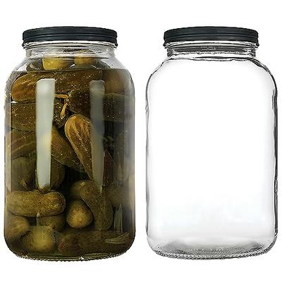 Sweejar Large Glass Candy Jars with Wooden Lids, 1.2 Gallon Glass