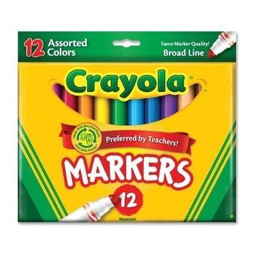  Crayola Washable Dry-Erase Fine Line Markers, 12