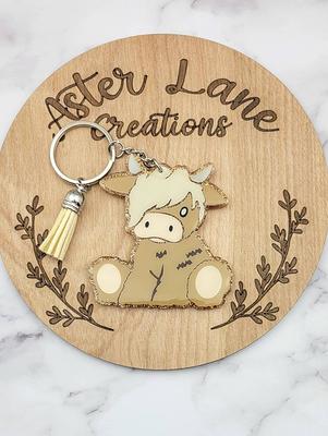 Highland Cow Keychain