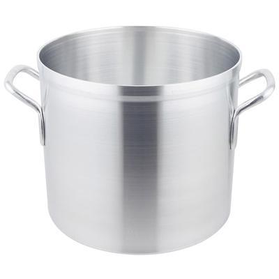 Choice 20 Qt. Standard Weight Aluminum Stock Pot with Steamer Basket and  Cover