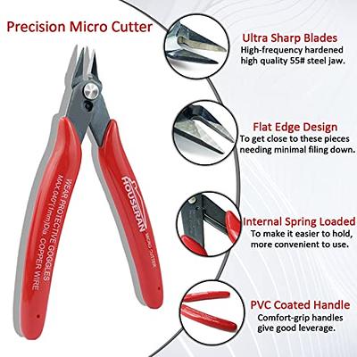 Small Wire Cutters, 5 PACK, 5 Inch Micro 170 Flush Cutter, HOUSERAN Wire  Cutters Spring Loaded Cutting Pliers, Side Cutters, Diagoanl Cutters for Jewelry  Making, Models, Zip Ties Plastic Wire Snips - Yahoo Shopping