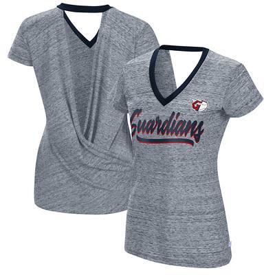 Cleveland Indians New Era Women's Lace-Up Long Sleeve T-Shirt - White/Navy