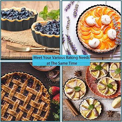 Vnray Mini Tart Pans with Removable Bottom 4 inch Set of 10, Non-stick  Round Quiche Pan Heavy Duty Carbon Steel for Mousse Cakes, Christmas  Dessert Baking with Silicone Scrubber - Yahoo Shopping