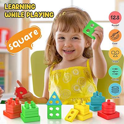 CEEDEE Baby Montessori Toys for 1 2 3 Year Old Boys Girls, Toddler Toys Age  1-2, Wooden Educational Sorting & Stacking for Toddlers Kids, Color  Recognition Shape Sorter Gift for 1 2 3 Year Old - Yahoo Shopping