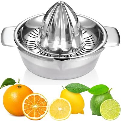 NutriChef Electric Juice Press - Orange Juicer Citrus Squeezer with Manual  Juice Presser Handle (Stainless Steel)