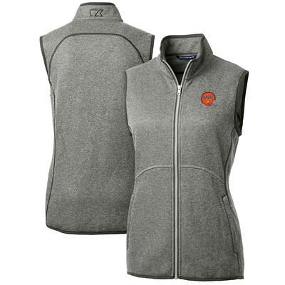 Women's Cutter & Buck Heathered Gray Houston Astros Mainsail Sweater-Knit Full-Zip Jacket