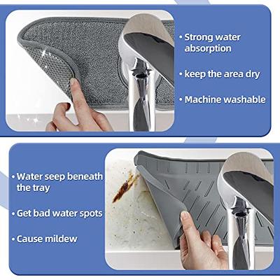 Wimzen Silicone Sink Faucet Mat Splash Guard for Kitchen Sink Faucet Organization Water Drip Catcher, Kitchen Sink Splash Guard, Behind Sink Splash