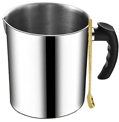 Butter warmer, Stainless Steel Turkish Coffee Pot, Milk Warmer, Chocolate  Melting Pot, Small Saucepan with Heat Resistand Wooden Handle and Dual Pour  Spout(16.91OZ/500ML) - Yahoo Shopping