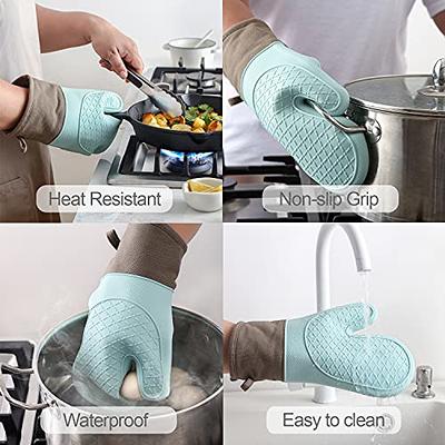 KEGOUU Oven Mitts and Pot Holders 6Pcs Set, Kitchen Oven Glove High Heat  Resista