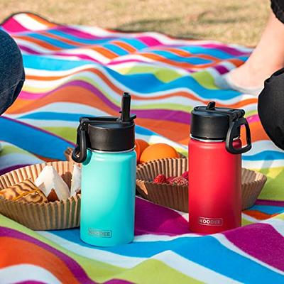 12 oz Insulated Kids Water Bottle for Boy Girl with Straw/Chug