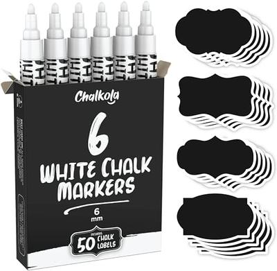 QUEFE Liquid Chalk Markers, 8pcs, 6mm,White, Dual Tip, Chalkboard Markers,  Dry Erase Marker Pens, Window Markers, Liquid Chalk, Chalk Board Markers, Chalk  Pen - Yahoo Shopping