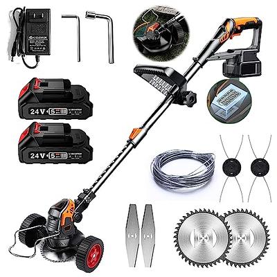 Berserker 20V 12 Cordless String Trimmer 2.0Ah Battery Powered and Fast  Charger Included, 2-in-1 Compact Weed Wacker Eaters and Edger with Support