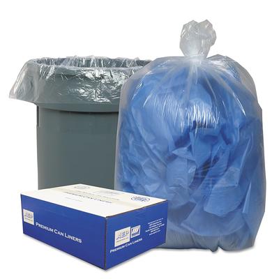 Plasticplace 60-Gallons Black Outdoor Plastic Recycling Twist Tie Trash Bag  (100-Count) in the Trash Bags department at