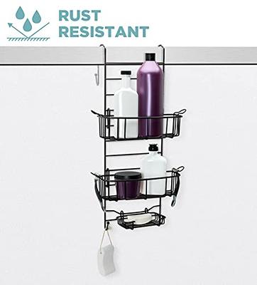 Zenna Home Over The Door Adjustable Rust-resistant Shower Caddy Stainless  Steel : Target