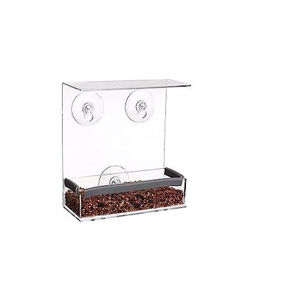 Clear Plastic Window Bird Feeder for Outside - Clear Window Bird