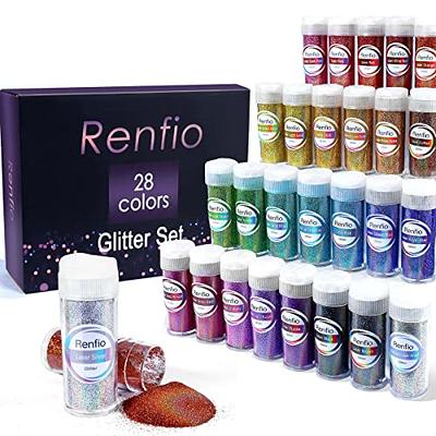 Renfio Purple Ultra Fine Glitter Powder, 3.5 Oz (100g) Metallic PET Flake  1/128 0.008 0.2mm Face Glitters for Craft Resin Pigment Tumbler Slime