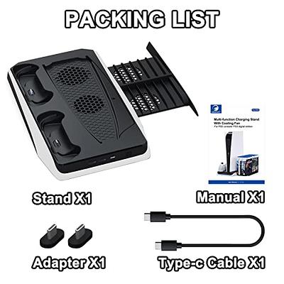  KUNSLUCK Charging Station for PS VR2 & PS5 with 2 Cooling Fan,  3-in-1 Stand for PS5 and PS VR2 Controllers Charging, PS5 Console Cooling  Station, Organization PS VR2 Accessories & PS5