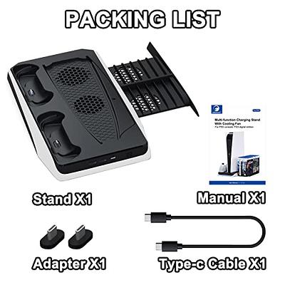 For PS5 slim host multifunctional heat dissipation base charging and disc  rack