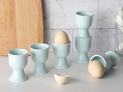 Ceramic Egg Cups Set of 2 Egg Stand Holders for Soft Hard Boiled Eggs