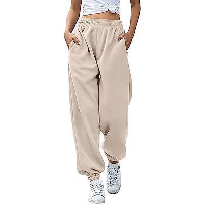 Sweatpants Women Pack Womens Cargo Sweatpants Casual Baggy Fleece High  Waisted Joggers Pants