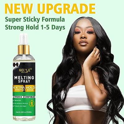 8.33 fl oz Lace Melting and Holding Spray Glue-Less Hair Adhesive for Wigs, Extra Hold Lace Melting Spray Adhesive Wig Spray for Closure Wigs