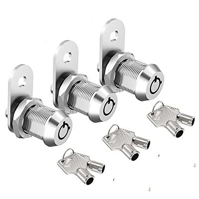 BOZXYE 5 Pack Cabinet Locks Keyed Alike, 5/8 Cabinet Locks with