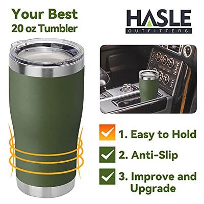  HASLE OUTFITTERS 20oz Tumblers Bulk Stainless Steel Cup with  Lid Double Wall Vacuum Insulated Coffee Mug for Cold & Hot Drinks 8 Pack,  Black : Home & Kitchen