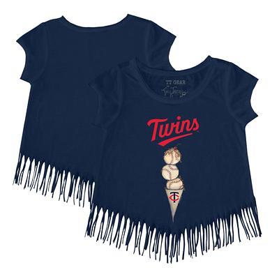 Houston Astros Tiny Turnip Girls Toddler 2023 Spring Training Fringe T-Shirt  - Navy