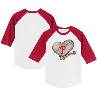 Cincinnati Reds Tiny Turnip Infant James Raglan 3/4-Sleeve T-Shirt -  White/Red