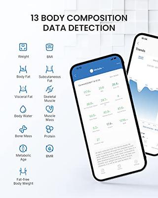 RENPHO WiFi Scale for Body Weight, Smart Digital Bluetooth Weight Scale  Tracks 13 Metrics, Bathroom Body Fat Scale 13 Health Monitor with Smart  App