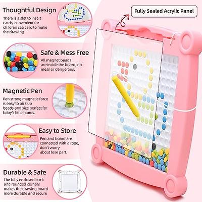 Kids Toys Magnetic Drawing Board: Magnetic Dots Board Travel Toys Games for Kids  Ages 3-5