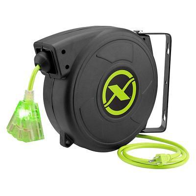 STRONGWAY HEAVY-DUTY RETRACTABLE Extension Cord Reel, 30ft., 12/3, Triple  Tap $219.99 - PicClick