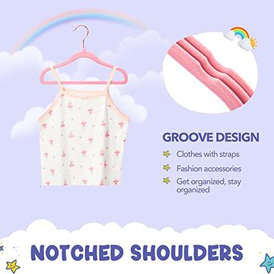  Finnhomy Non-Slip Clothes Hanger for Baby and Kids 30-Pack  Velvet Hangers with 10 Finger Clips,Beige : Home & Kitchen