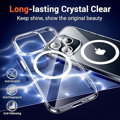 For iPhone 15 Pro Max 14 13 12 Slim Clear Mag Safe Case w/ Camera Lens  Protector