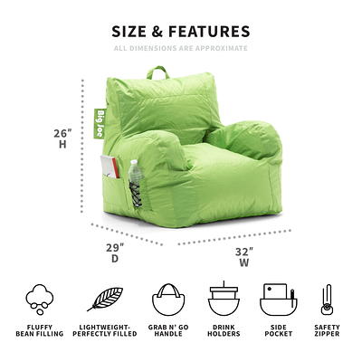 Big Joe Dorm Bean Bag Chair, Kids/Teens, Smartmax 3ft, Spicy Lime - Yahoo  Shopping