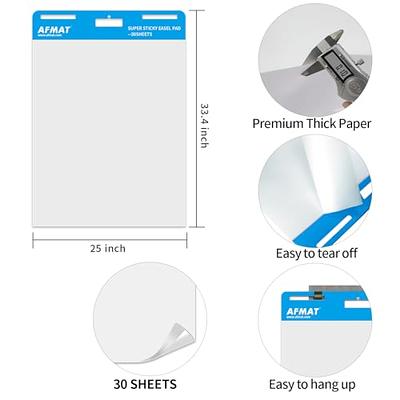 Sticky Easel Pad, 25 x 30 Inches Flip Chart Paper for Teachers, Large Self  Stick Easel