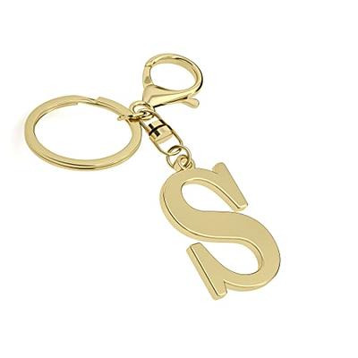 Stainless Steel Gold Letter A-Z Keychain for Women Men, Initial Letter  Pendant with Key Ring, Charms for Key Backpack Bag (Gold-S) - Yahoo Shopping