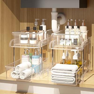 2-tier Clear Under Sink Organizers And Storage Medicine Cabinet