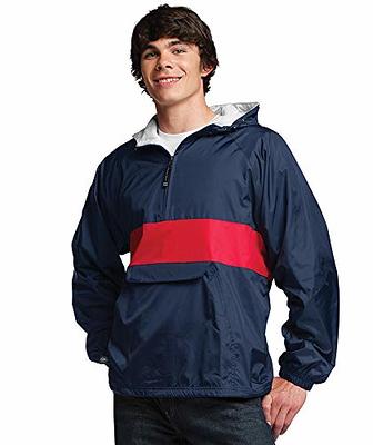 Charles River Apparel unisex adult & Water-resistant Pullover Rain (Reg/Ext  Sizes) Windbreaker Jacket, Navy/Red, X-Small US - Yahoo Shopping