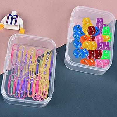 24 Pack Small Clear Plastic Beads Storage Containers Box with Hinged Lid,Bead Storage Box with Lids for Storage of Small Items,Crafts,Jewelry