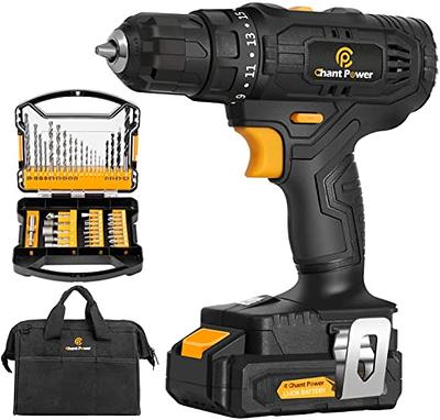Bielmeier 20V MAX Cordless Drill Set, Drill kit with Lithium-Ion and  charger,3/8 inches Keyless Chuck, Electric Drill with 2-variable speed  switch LED