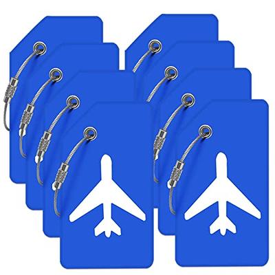 Luggage Tag for Suitcase, 8pcs Flexible Silicone Luggage Identifier Tags for Quickly Spot, Travel Essentials Accessories Name Tags for Backpacks